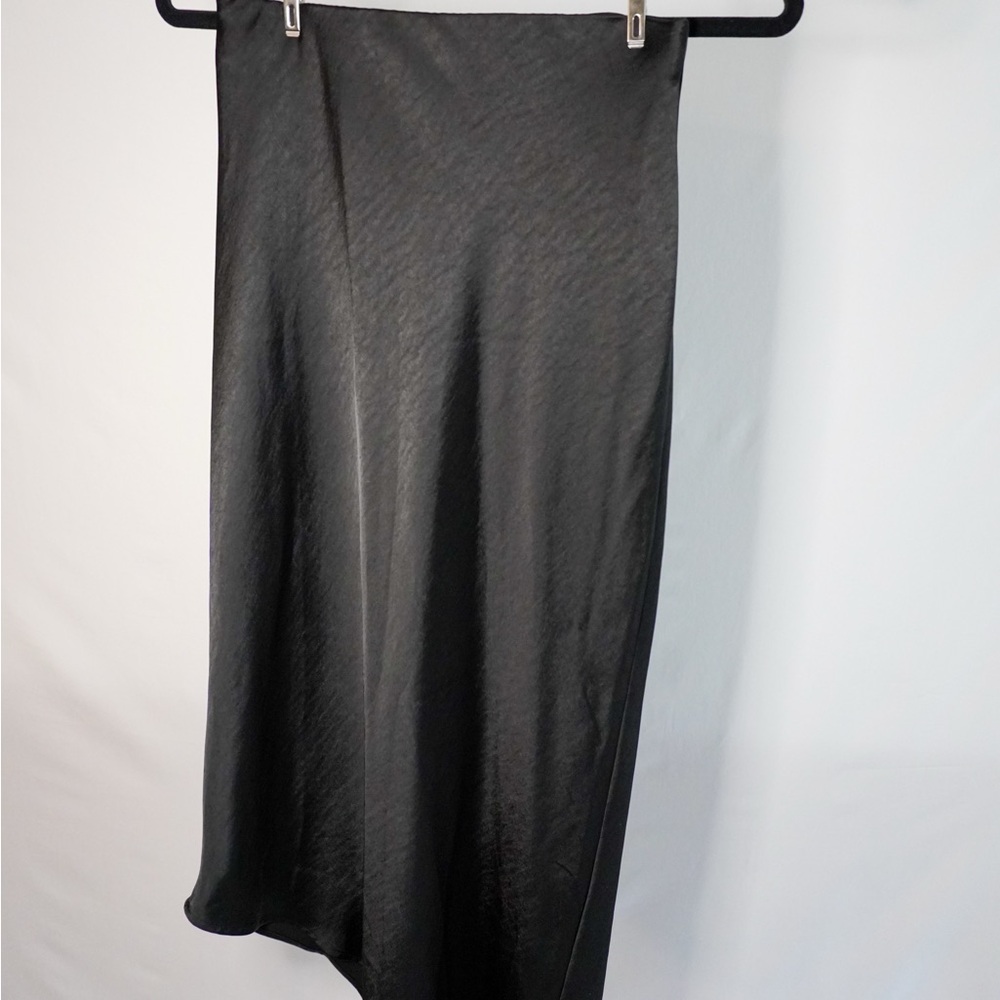 H&M Black Asymmetrical Pencil Midi Skirt